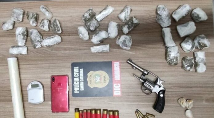 Homem é preso pela DIC de Araranguá com drogas e arma de fogo