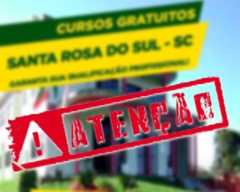 Santa Rosa do Sul, alerta sobre anúncio que vincula prefeitura a cursos gratuitos
