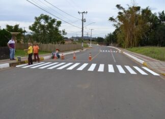Obras em ação em Timbé do Sul