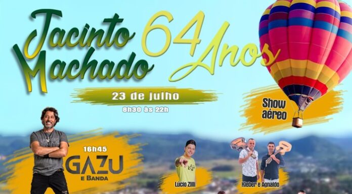 Confira a programação do aniversário de Jacinto Machado