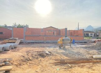 Nova sede do CRAS toma forma em Timbé do Sul