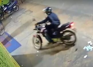 Ladrão esquece mochila aberta e dinheiro roubado de supermercado voa durante fuga em MS