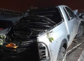 PM recupera grande quantidade de fios furtados e apreende veículo de responsáveis