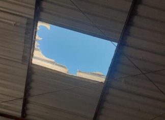 Homem tenta invadir mecânica em Sombrio durante a madrugada e acaba caindo do telhado