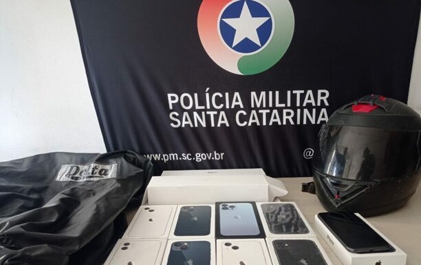 ROCAM e PRF prendem autor de furto e recuperam a maioria dos iPhones