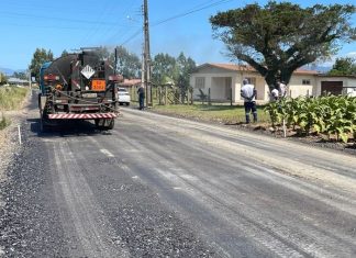 Pavimentações seguem em execução no interior de Santa Rosa do Sul