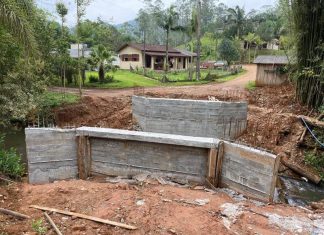 Construção de cabeceiras em concreto armado são concluídas em Timbé do Sul