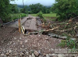 Segunda-feira de muita chuva em Timbé do Sul