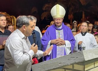 Santa Rosa do Sul: Praça de Vila Bitencourt é inaugurada com presença do bispo