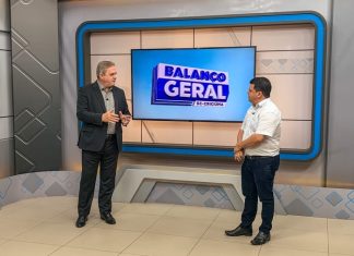 Prefeito de Praia Grande divulga o município em entrevista para o Balanço Geral