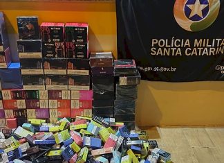 Cerca de 500 cigarros eletrônicos são apreendidos na SC-480