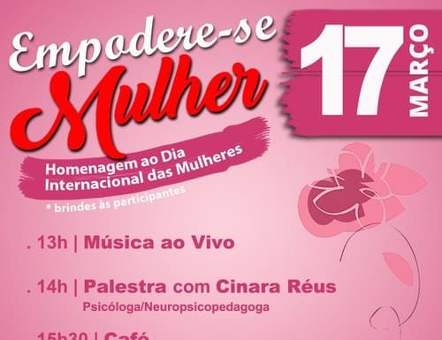 Palestra e música para celebrar mês das mulheres, em Jacinto Machado