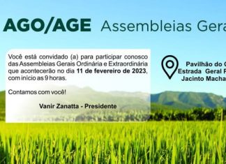 COOPERJA CONVIDA ASSOCIADOS PARA AGO E AGE