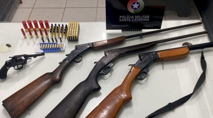 Armas e munições são apreendidas em abordagem policial