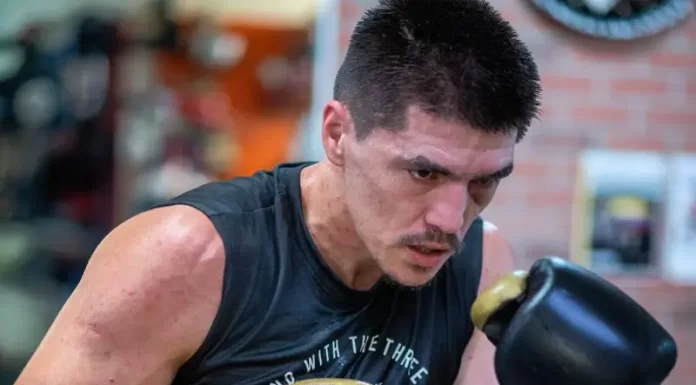 Boxeador Sombriense, Patrick Teixeira treina para disputa do título