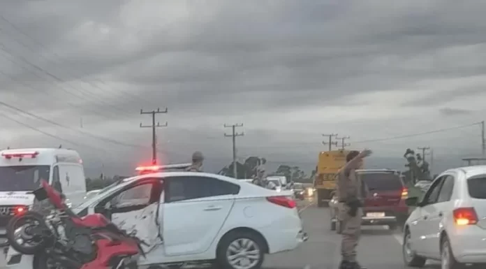 Tragédia em São João do Sul: duas pessoas morrem em acidente entre moto e automóvel