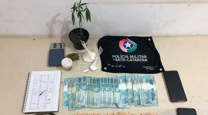 PM prende traficante e apreende drogas em Santa Rosa do Sul