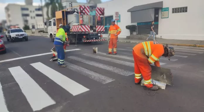 Sombrio tem novas faixas de pedestres