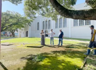 Município de Santa Rosa do Sul prepara praças para receber parques infantis