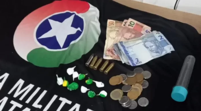 PM apreende Arma, Munições e drogas em Balneário Gaivota