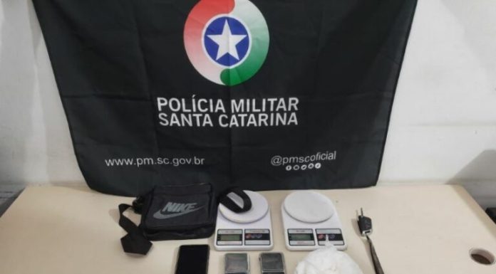 PM apreende mais de 300gr de cocaína no Lagoão em Araranguá