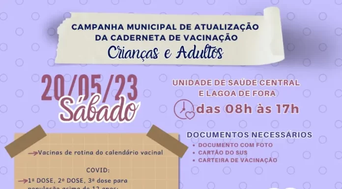 Balneário Gaivota promove sábado nova Campanha de Vacinação