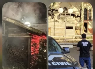 Polícia Civil de Turvo identifica autores do incêndio da casa de madeira usada para eventos natalinos