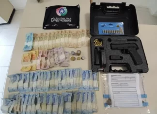Dinheiro e pistola são apreendidos no Lagoão
