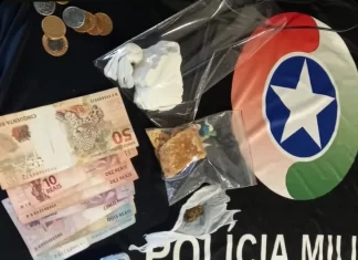 Homem atira contra policiais em Gaivota e PM apreende drogas e recupera produtos