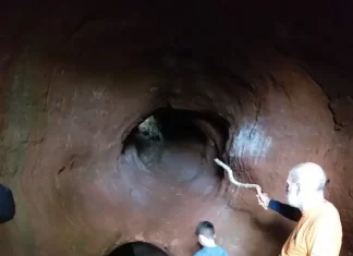 Alunos da Escola de Sombrio conhecem as paleotocas de perto