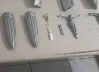 Ladrão de cemitério é preso pela PM com vários objetos