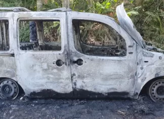 Carro roubado em Osório, RS, é incendiado em Ermo