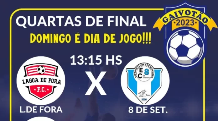 Definidos os confrontos das quartas de final do Gaivotão 2023