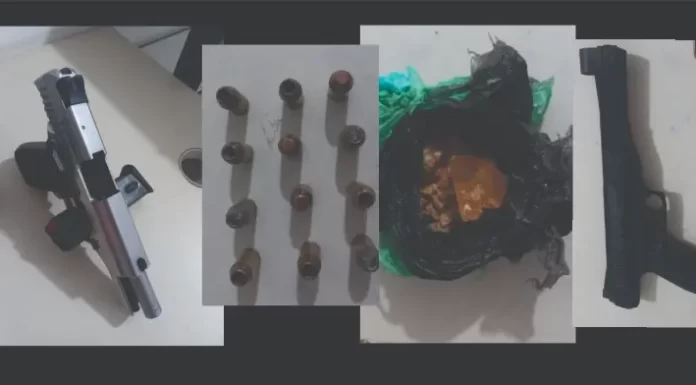 PM de Sombrio realiza apreensão de armas, drogas, munição e conduz suspeito por envolvimento com tráfico