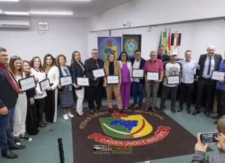 Câmara de Vereadores de Sombrio realiza Sessão Solene de Entrega de Moções de Reconhecimento e Aplausos