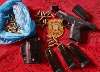 Polícia Civil prende homem em flagrante com arma 9mm e munições