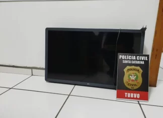 TV furtada é recuperada pela Polícia Civil de Turvo