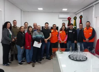 Força Tarefa de Sombrio se reúne após alerta de alto volume de chuva