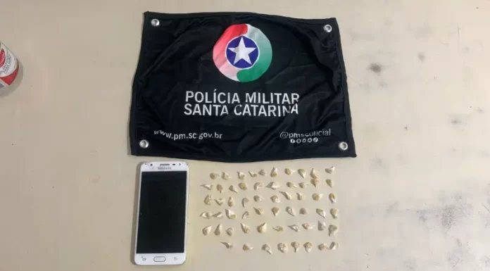 Ação da PM apreende droga a captura suspeito em Santa Rosa do Sul