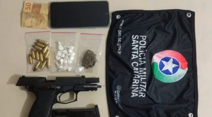 Operação da PM resulta na apreensão de drogas, arma e prisão em São João do Sul