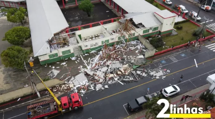 Tornado provoca danos em Balneário Gaivota e Sombrio na madrugada do sábado