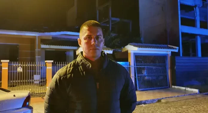 Policial de folga resgata casal após desabamento de prédio em Passo de Torres