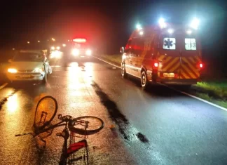Tragédia em Turvo: Ciclista de 54 anos morre em acidente