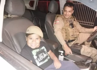 Polícia Militar realiza sonho especial de menino em Passo de Torres