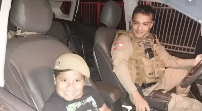 Polícia Militar realiza sonho especial de menino em Passo de Torres