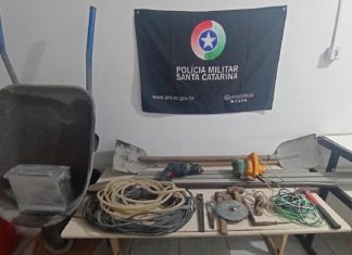 PM prende ladrão e recupera ferramenta de obra em Araranguá