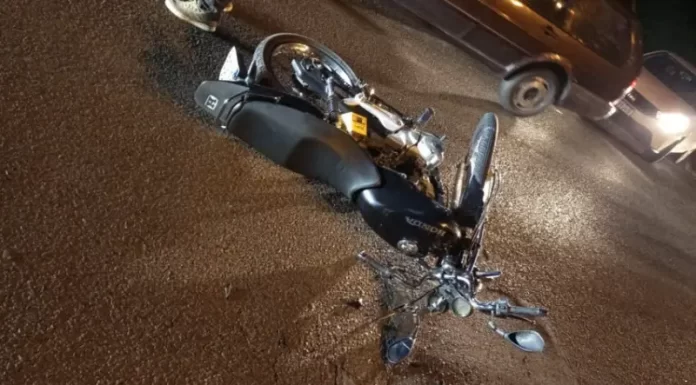Motociclista fica ferido em acidente na SC 447 em Araranguá