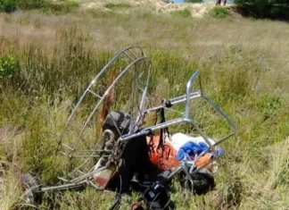 Homem morre em acidente com paramotor em Balneário Gaivota