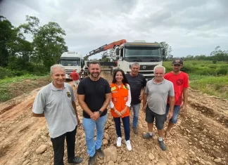 Prefeitura de Sombrio realiza instalação de kit de transposição na comunidade de Sanga Negra