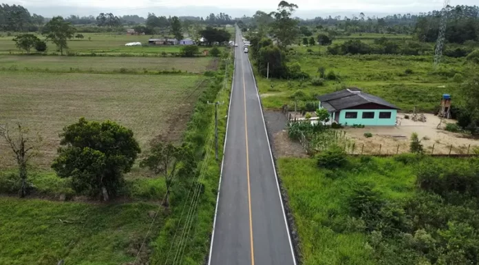 Santa Rosa do Sul inaugura asfalto entre São Cristóvão e Bela Vista